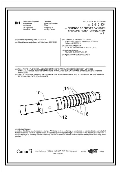 CanadianNovember2012Patent